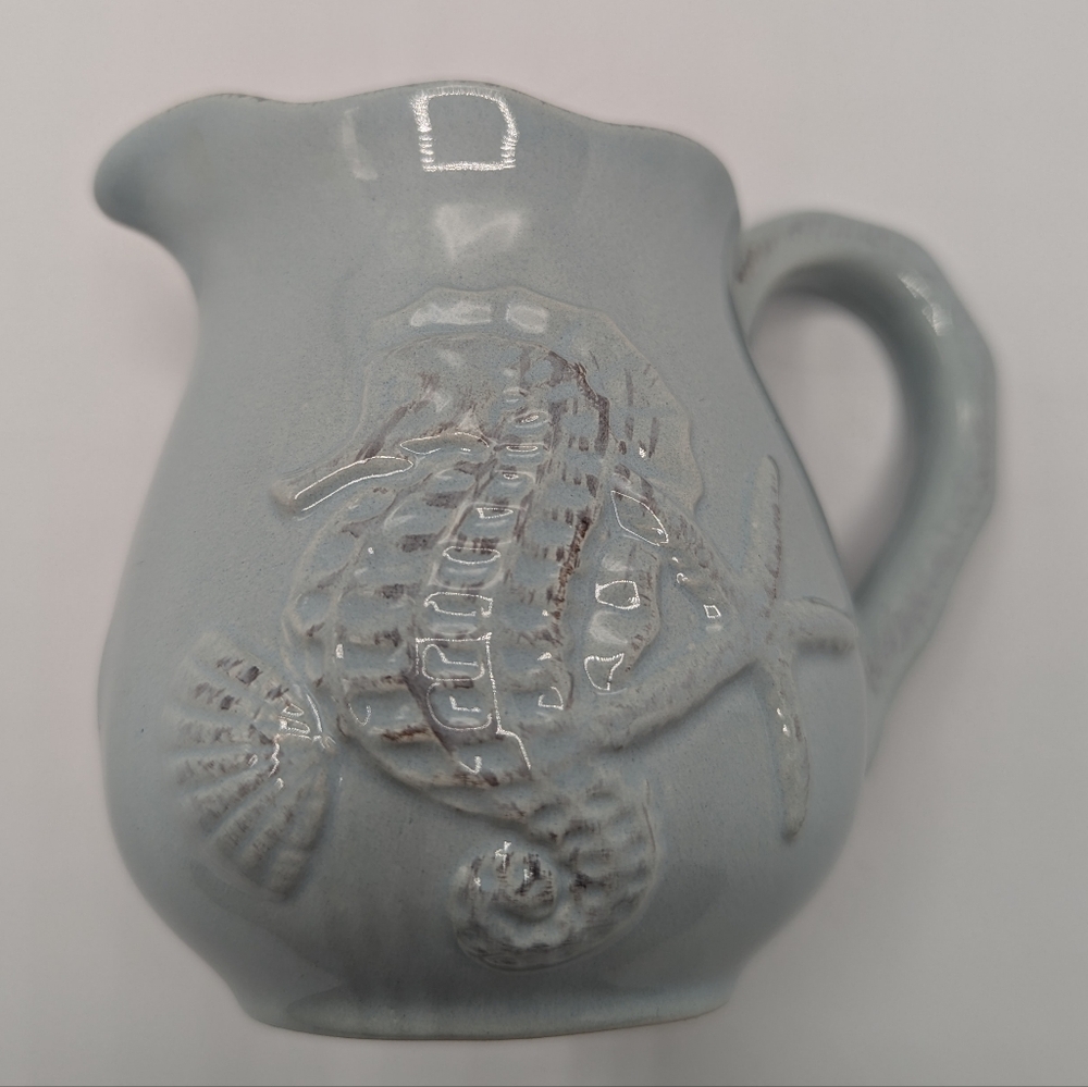 Blue Sky Clayworks Nautical Seahorse Creamer.